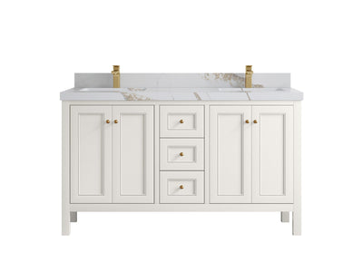 Nashville 60 in. W x 22 in. D Double Sink Bathroom Vanity - Willow Bath and Vanity