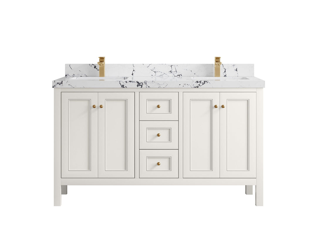 Nashville 60 in. W x 22 in. D Double Sink Bathroom Vanity - Willow Bath and Vanity