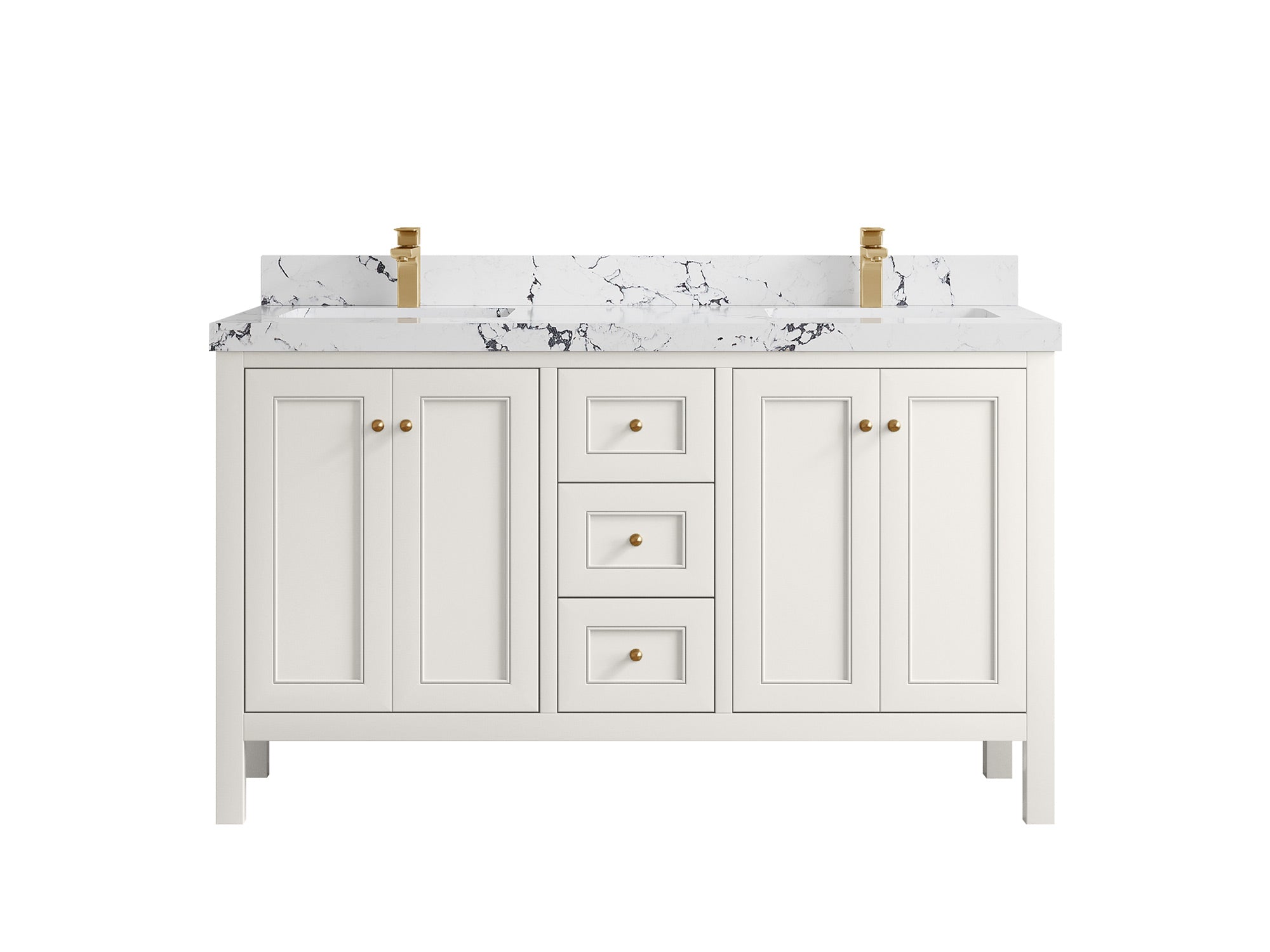 Nashville 60 in. W x 22 in. D Double Sink Bathroom Vanity - Willow Bath and Vanity