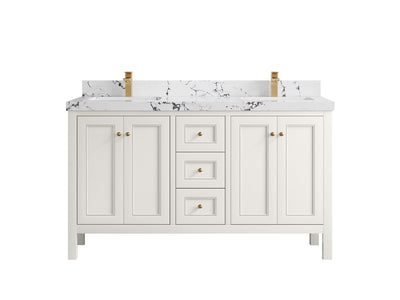 Nashville 60 in. W x 22 in. D Double Sink Bathroom Vanity - Willow Bath and Vanity