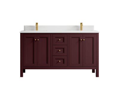 Nashville 60 in. W x 22 in. D Double Sink Bathroom Vanity - Willow Bath and Vanity