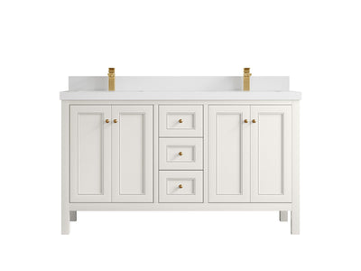 Nashville 60 in. W x 22 in. D Double Sink Bathroom Vanity - Willow Bath and Vanity