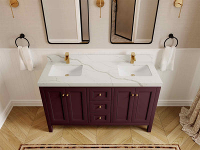 Nashville 60 in. W x 22 in. D Double Sink Bathroom Vanity - Willow Bath and Vanity