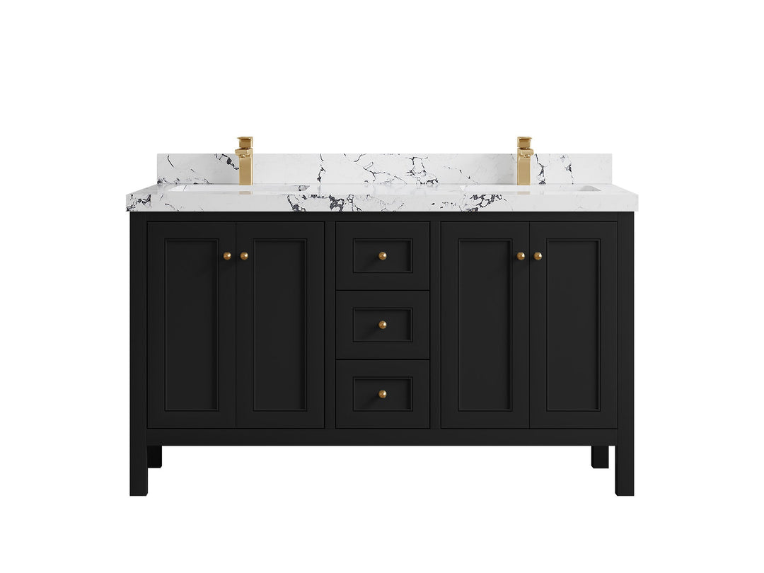 Nashville 60 in. W x 22 in. D Double Sink Bathroom Vanity - Willow Bath and Vanity