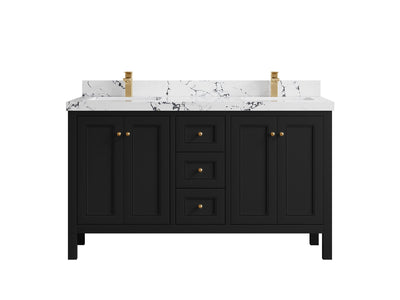 Nashville 60 in. W x 22 in. D Double Sink Bathroom Vanity - Willow Bath and Vanity