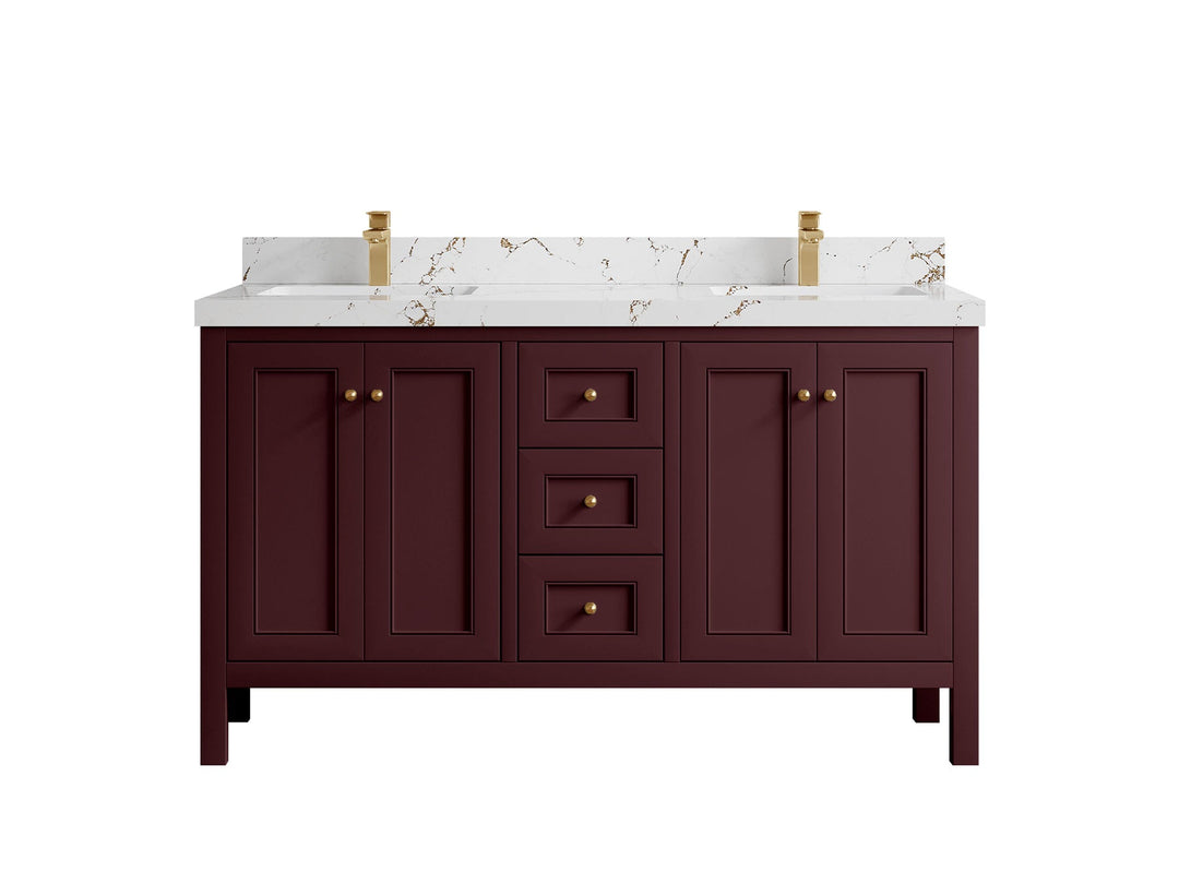 Nashville 60 in. W x 22 in. D Double Sink Bathroom Vanity - Willow Bath and Vanity