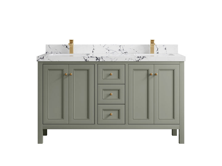 Nashville 60 in. W x 22 in. D Double Sink Bathroom Vanity - photo 49