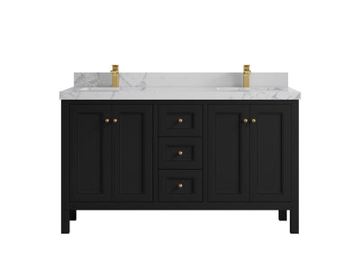 Nashville 60 in. W x 22 in. D Double Sink Bathroom Vanity - Willow Bath and Vanity