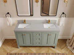 Nashville 60 in. W x 22 in. D Double Sink Bathroom Vanity - photo 30