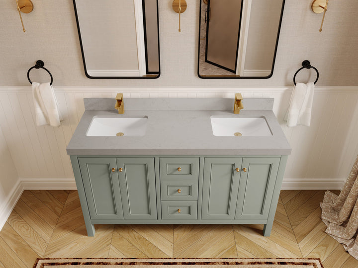 Nashville 60 in. W x 22 in. D Double Sink Bathroom Vanity - photo 30