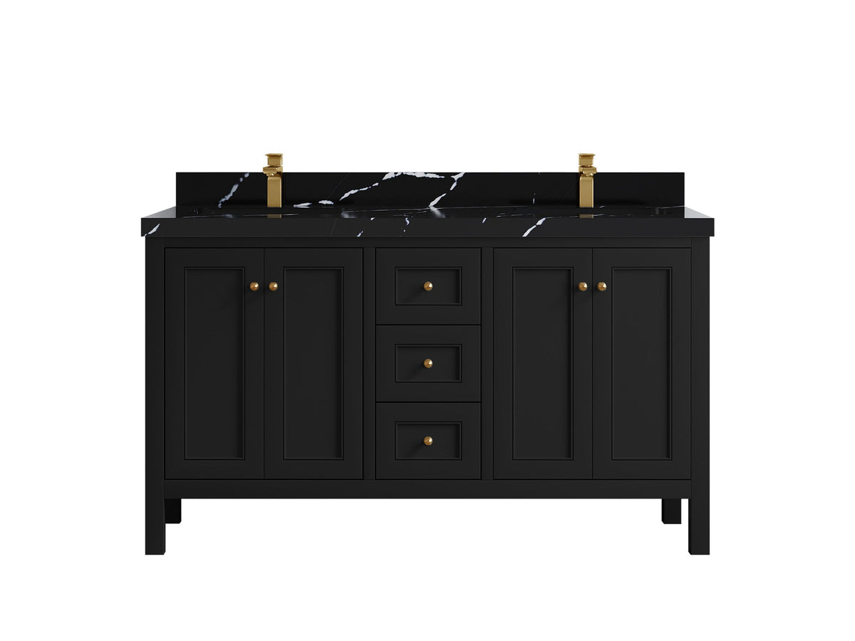 Nashville 60 in. W x 22 in. D Double Sink Bathroom Vanity - Willow Bath and Vanity