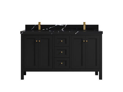 Nashville 60 in. W x 22 in. D Double Sink Bathroom Vanity - Willow Bath and Vanity