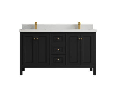 Nashville 60 in. W x 22 in. D Double Sink Bathroom Vanity - Willow Bath and Vanity