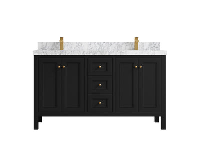 Nashville 60 in. W x 22 in. D Double Sink Bathroom Vanity - Willow Bath and Vanity