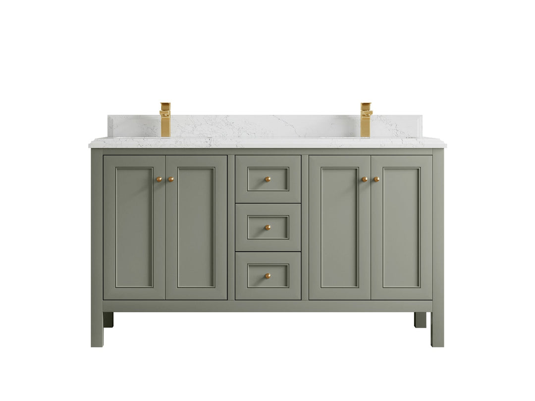 Nashville 60 in. W x 22 in. D Double Sink Bathroom Vanity - Willow Bath and Vanity