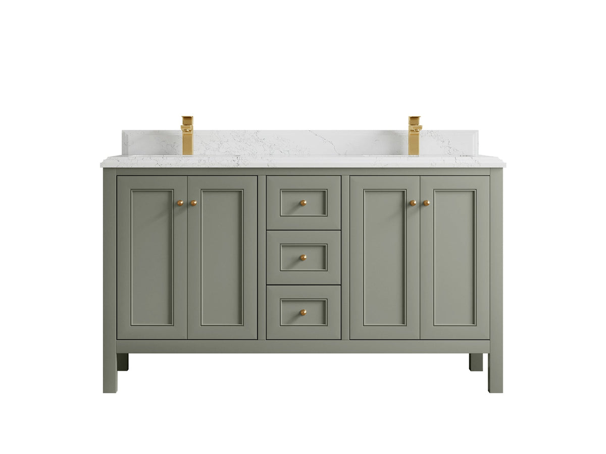 Nashville 60 in. W x 22 in. D Double Sink Bathroom Vanity - Willow Bath and Vanity