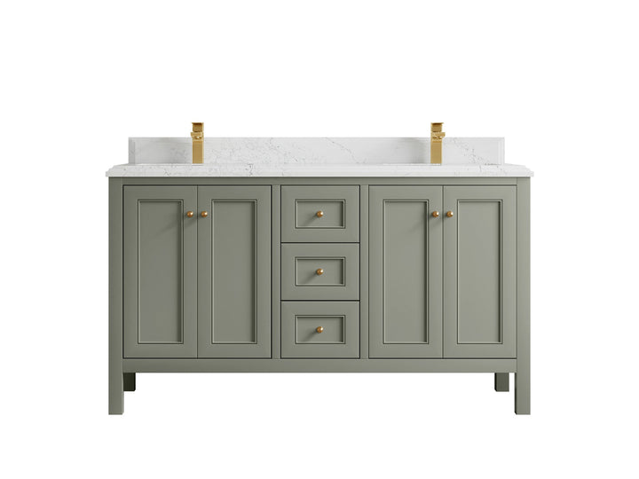 Nashville 60 in. W x 22 in. D Double Sink Bathroom Vanity - photo 35