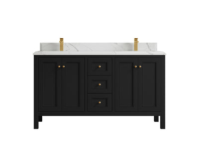 Nashville 60 in. W x 22 in. D Double Sink Bathroom Vanity - Willow Bath and Vanity