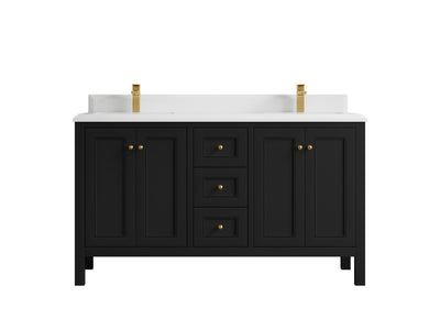Nashville 60 in. W x 22 in. D Double Sink Bathroom Vanity - Willow Bath and Vanity