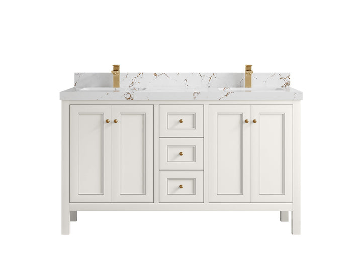 Nashville 60 in. W x 22 in. D Double Sink Bathroom Vanity - photo 1