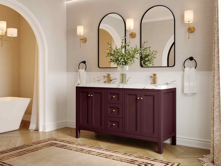 Nashville 60 in. W x 22 in. D Double Sink Bathroom Vanity - photo 2