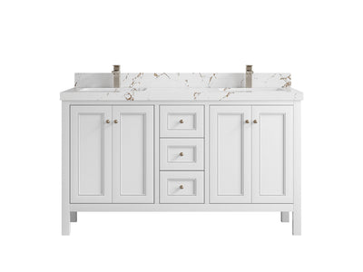 Nashville 60 in. W x 22 in. D Double Sink Bathroom Vanity - Willow Bath and Vanity
