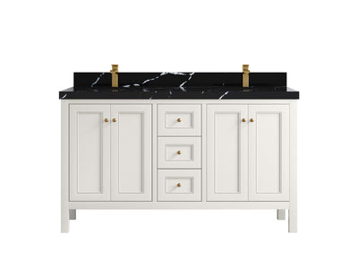 Nashville 60 in. W x 22 in. D Double Sink Bathroom Vanity - Willow Bath and Vanity