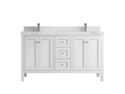 Nashville 60 in. W x 22 in. D Double Sink Bathroom Vanity - Willow Bath and Vanity