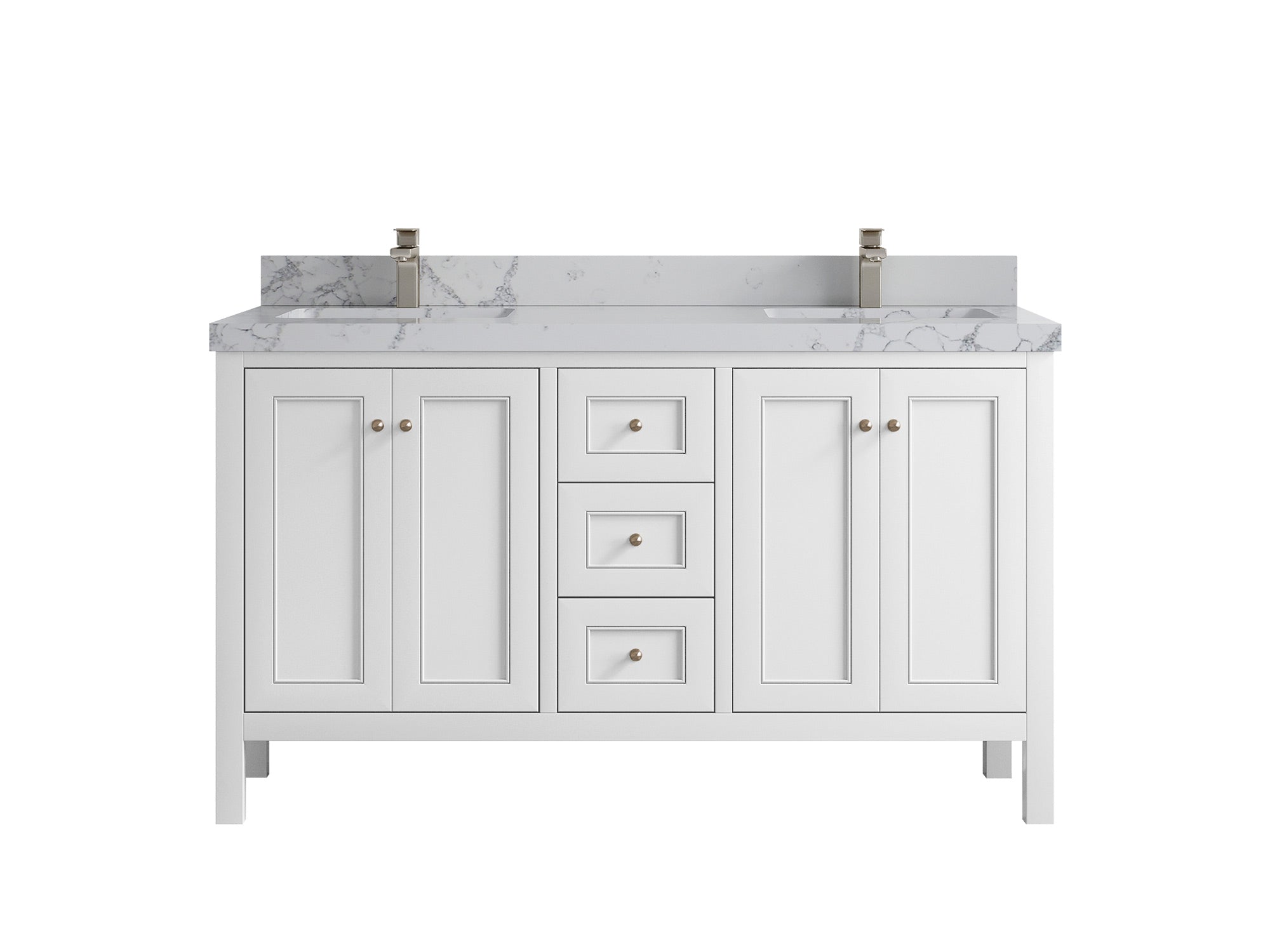 Nashville 60 in. W x 22 in. D Double Sink Bathroom Vanity - Willow Bath and Vanity