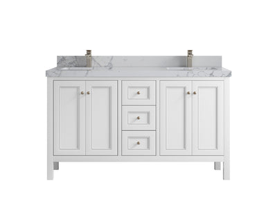 Nashville 60 in. W x 22 in. D Double Sink Bathroom Vanity - Willow Bath and Vanity