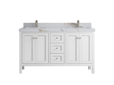 Nashville 60 in. W x 22 in. D Double Sink Bathroom Vanity - Willow Bath and Vanity