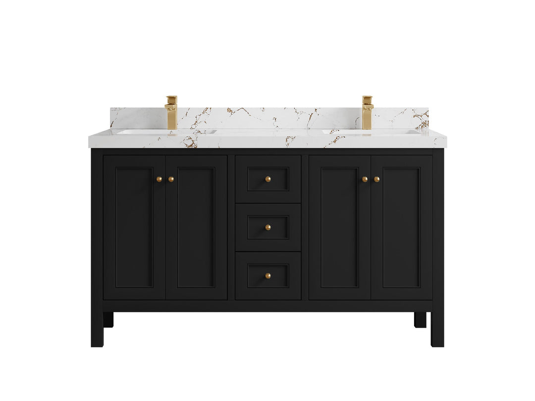 Nashville 60 in. W x 22 in. D Double Sink Bathroom Vanity - Willow Bath and Vanity