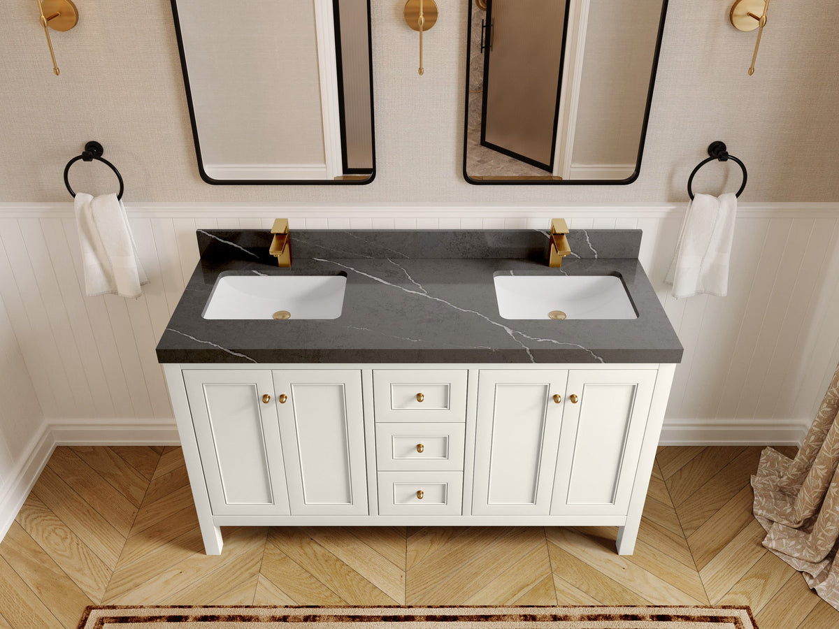 Nashville 60 in. W x 22 in. D Double Sink Bathroom Vanity - Willow Bath and Vanity