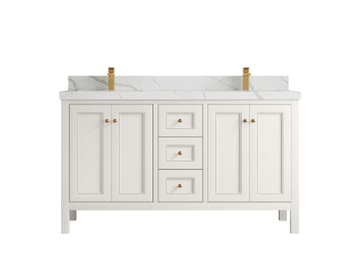 Nashville 60 in. W x 22 in. D Double Sink Bathroom Vanity - Willow Bath and Vanity