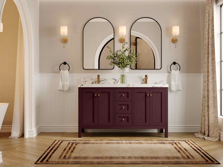 Nashville 60 in. W x 22 in. D Double Sink Bathroom Vanity - photo 4