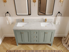 Nashville 60 in. W x 22 in. D Double Sink Bathroom Vanity - photo 40