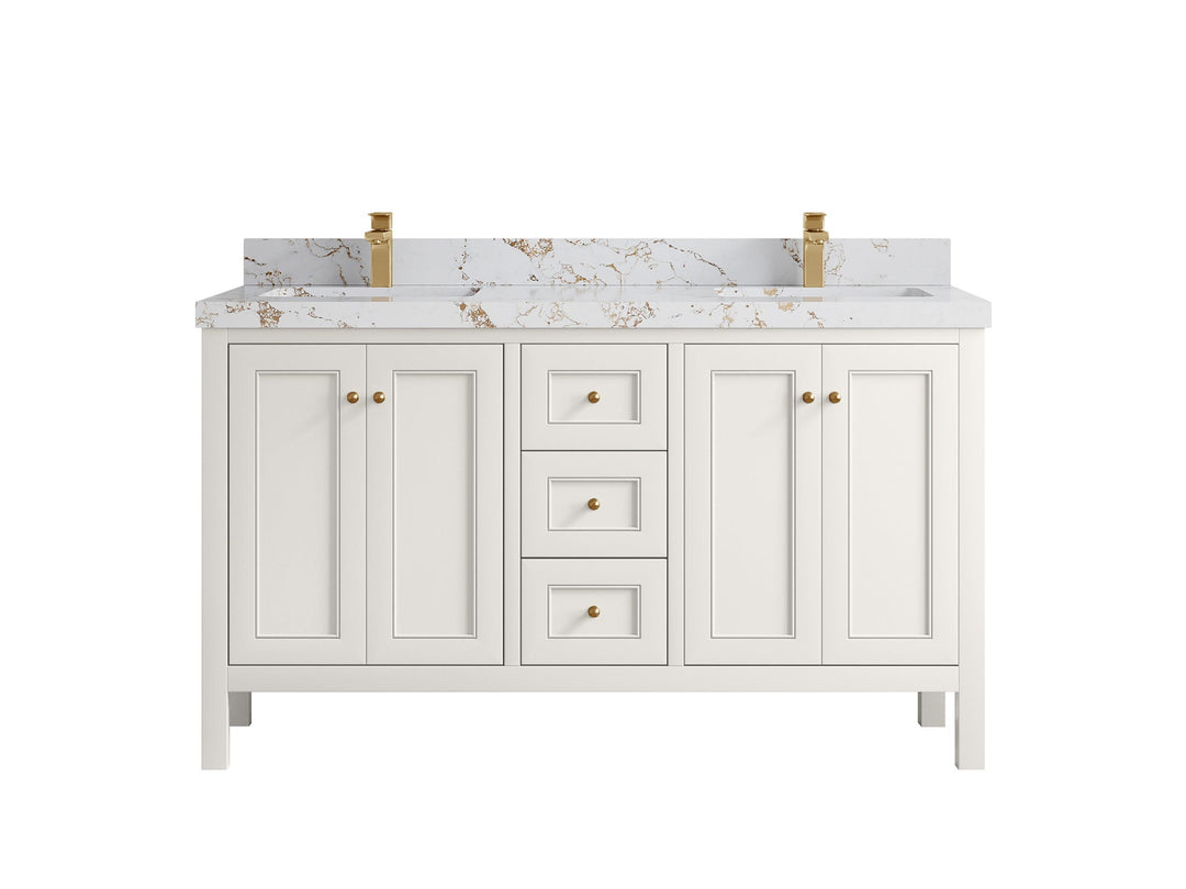 Nashville 60 in. W x 22 in. D Double Sink Bathroom Vanity - Willow Bath and Vanity