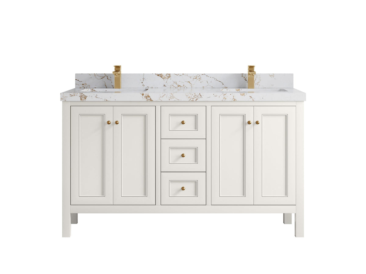 Nashville 60 in. W x 22 in. D Double Sink Bathroom Vanity - Willow Bath and Vanity