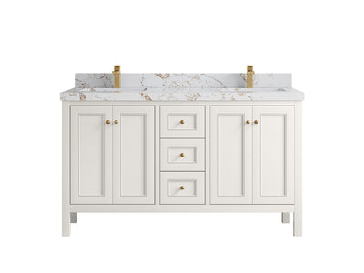 Nashville 60 in. W x 22 in. D Double Sink Bathroom Vanity - Willow Bath and Vanity