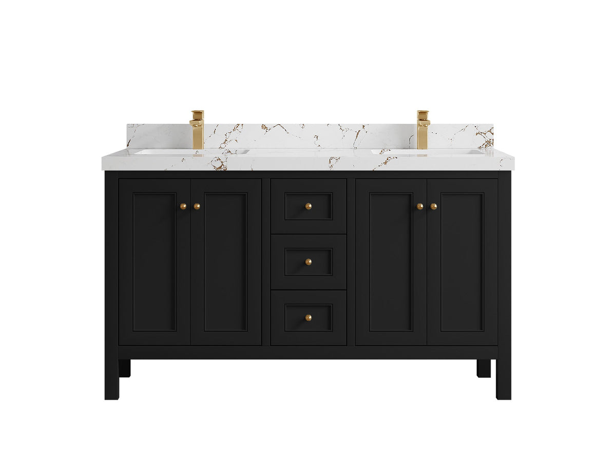 Nashville 60 in. W x 22 in. D Double Sink Bathroom Vanity - Willow Bath and Vanity