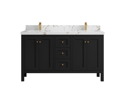 Nashville 60 in. W x 22 in. D Double Sink Bathroom Vanity - Willow Bath and Vanity