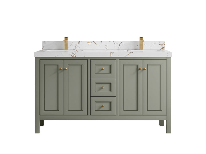 Nashville 60 in. W x 22 in. D Double Sink Bathroom Vanity - photo 45