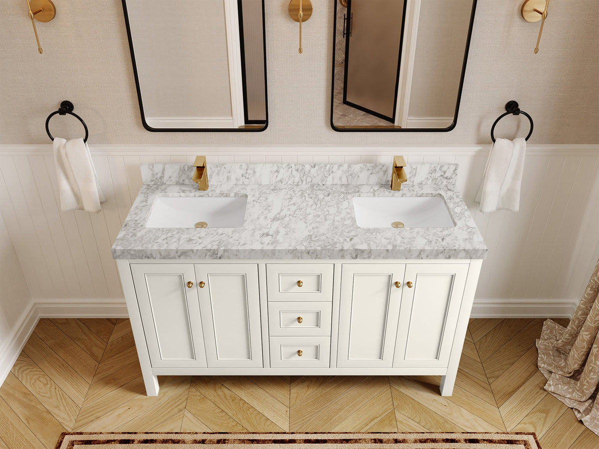 Nashville 60 in. W x 22 in. D Double Sink Bathroom Vanity - Willow Bath and Vanity