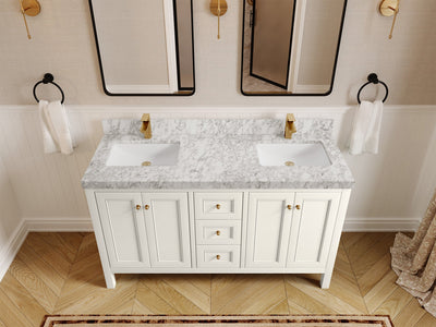 Nashville 60 in. W x 22 in. D Double Sink Bathroom Vanity - Willow Bath and Vanity