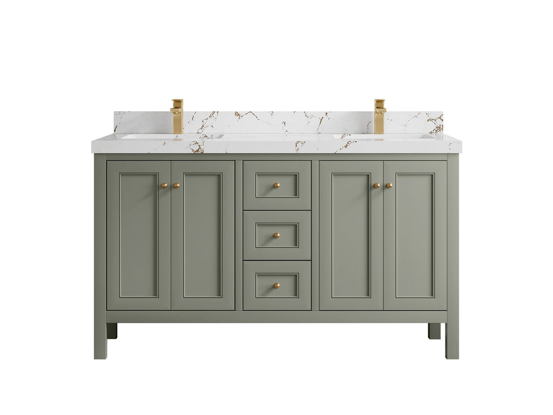 Nashville 60 in. W x 22 in. D Double Sink Bathroom Vanity - Willow Bath and Vanity
