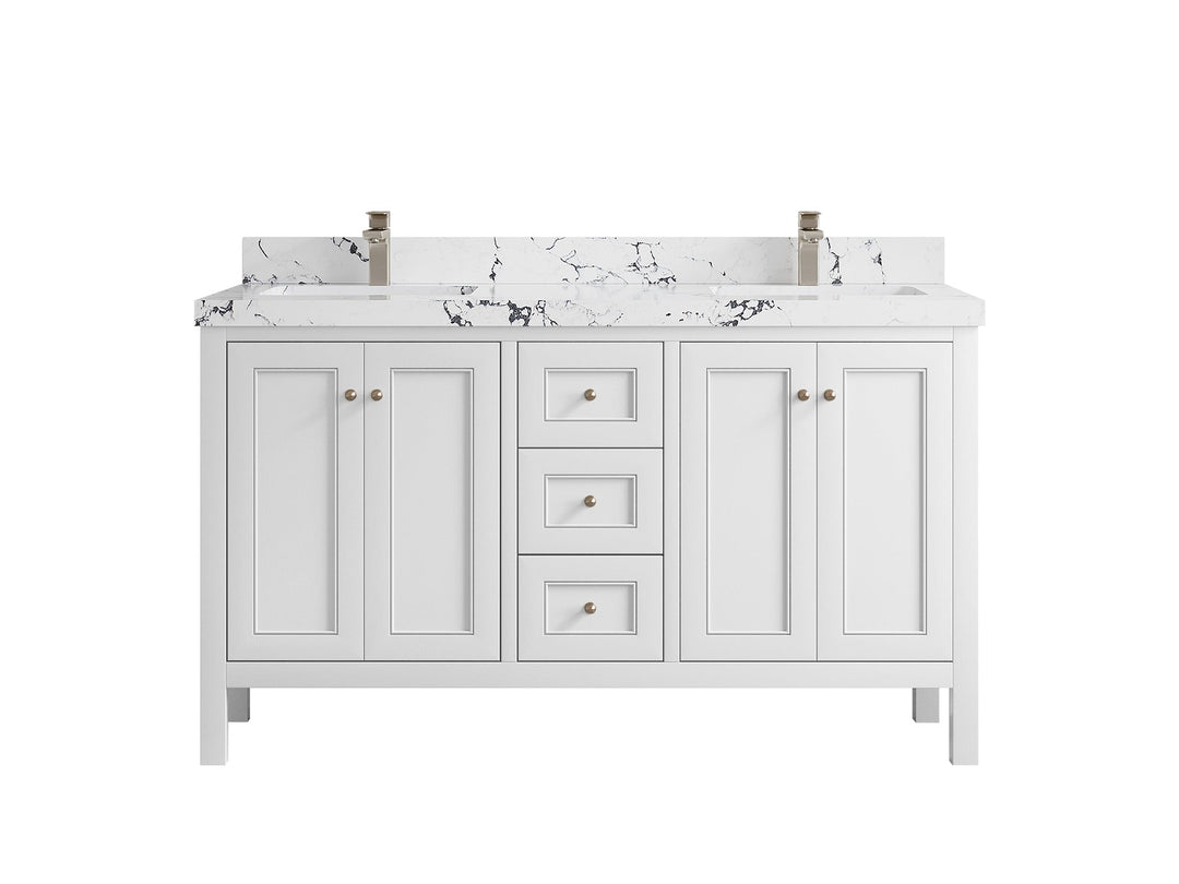 Nashville 60 in. W x 22 in. D Double Sink Bathroom Vanity - Willow Bath and Vanity
