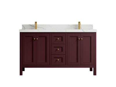 Nashville 60 in. W x 22 in. D Double Sink Bathroom Vanity - Willow Bath and Vanity