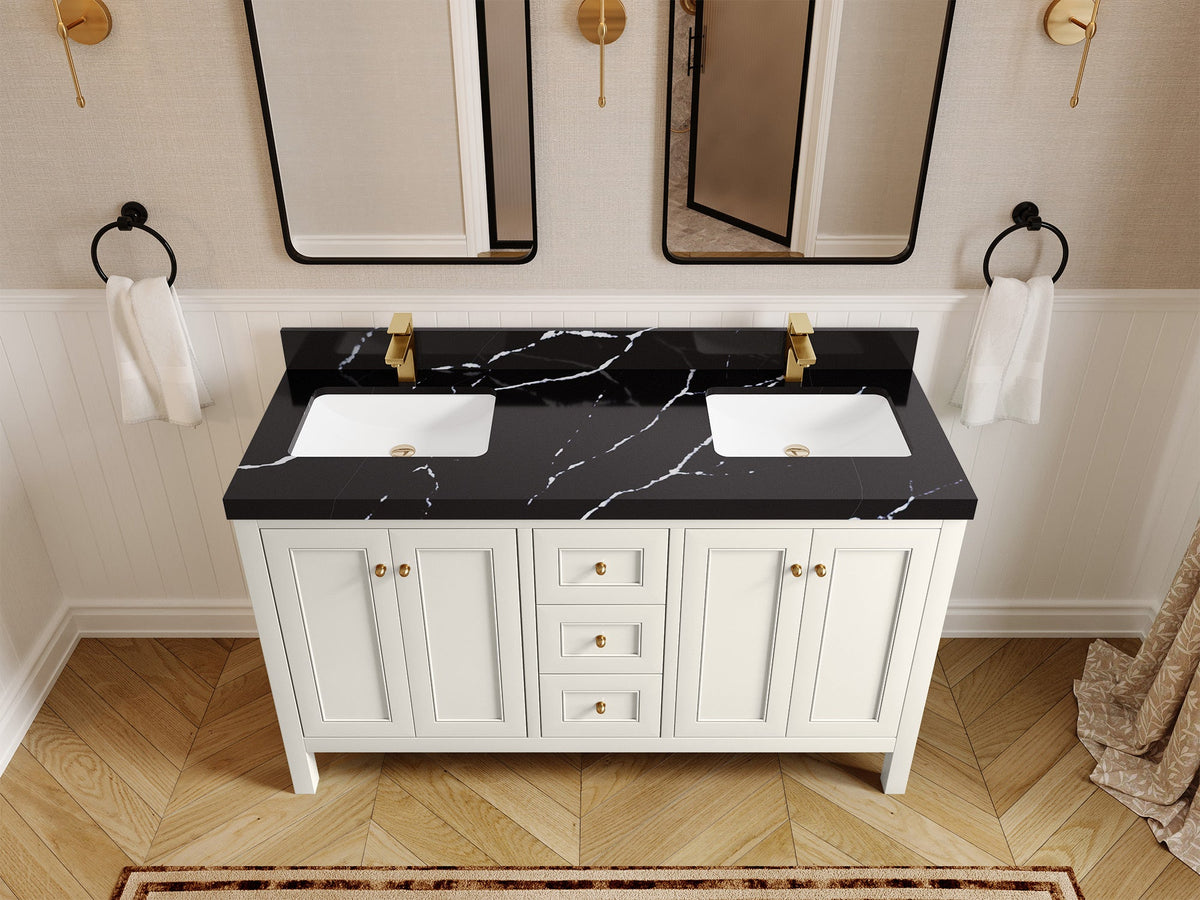 Nashville 60 in. W x 22 in. D Double Sink Bathroom Vanity - Willow Bath and Vanity