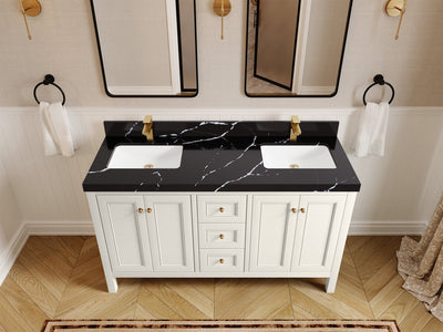 Nashville 60 in. W x 22 in. D Double Sink Bathroom Vanity - Willow Bath and Vanity