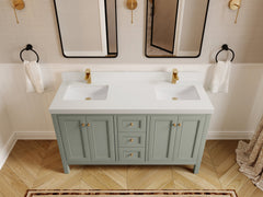 Nashville 60 in. W x 22 in. D Double Sink Bathroom Vanity - photo 14